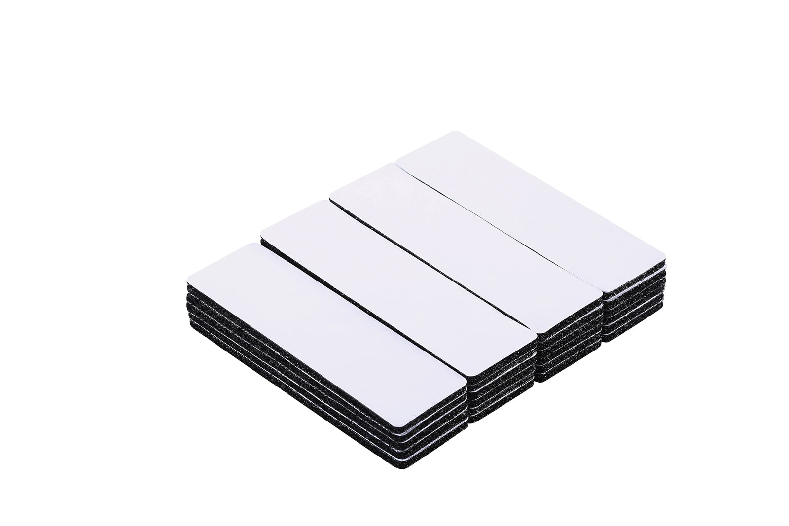 20 Sets Heavy Duty Hook & Loop Adhesive Strips 1x4” Black Sticky Back Fastener