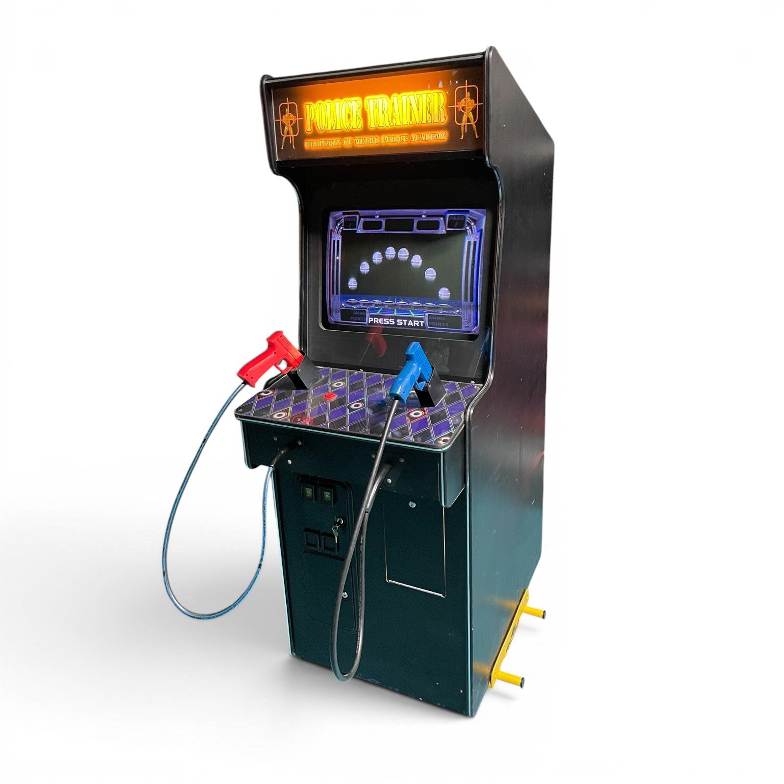 Police Trainer Full Size Arcade Game CRT Monitor Great Condition
