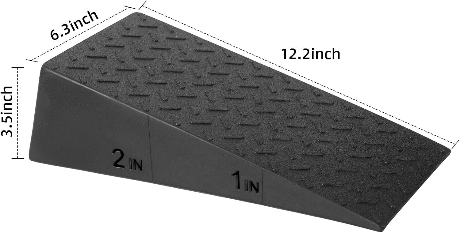 Folaps Squat Wedge Block for Heel Elevated Squat, Weightlifting Calf Dark
