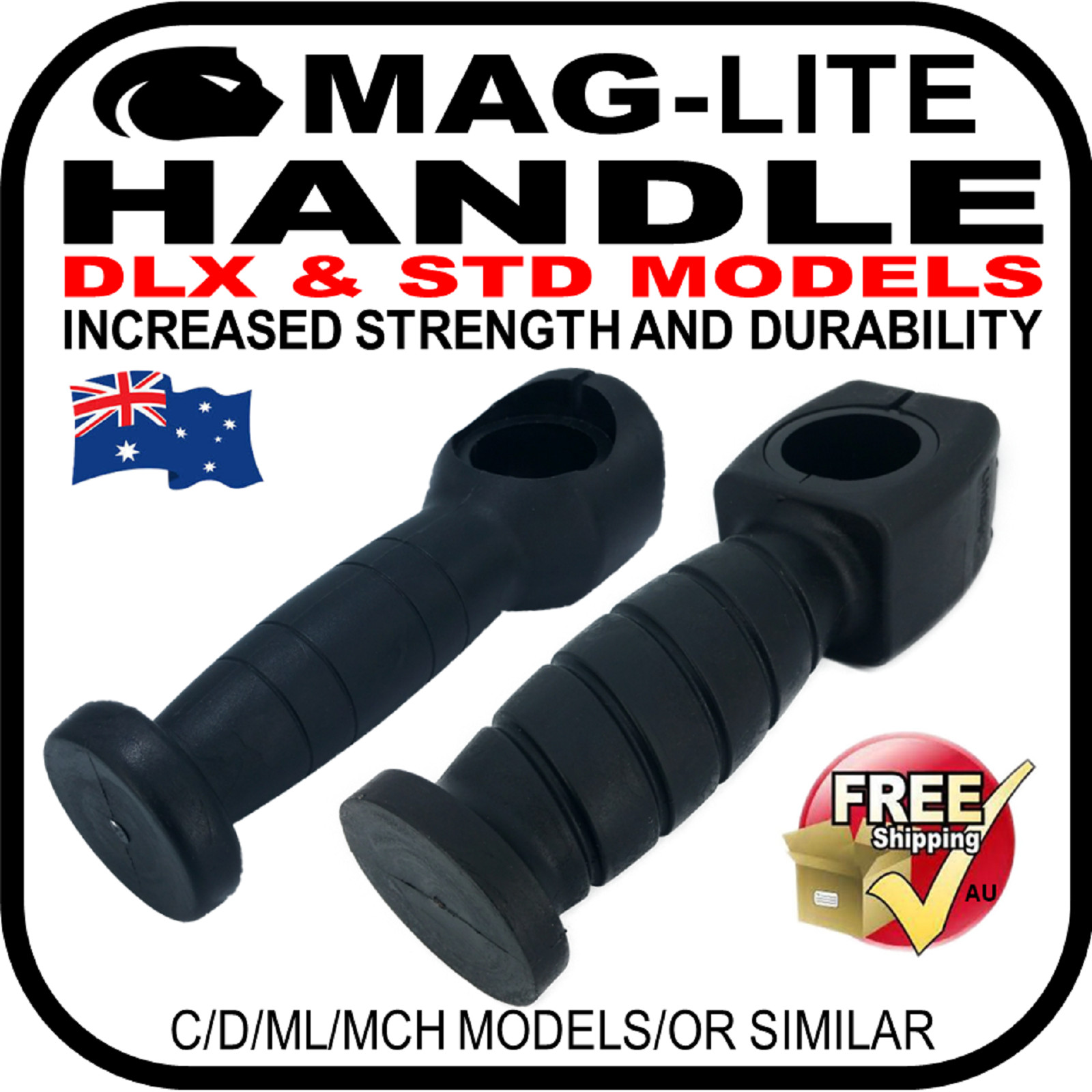 Maglite Handle Baton Tactical C/D/ML/MagCharger Flashlight Torch NOT 3D PRINTED!