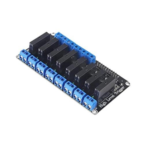 8 Channel Solid State Relay Module Board DC 5V High Level Trigger with Fuse