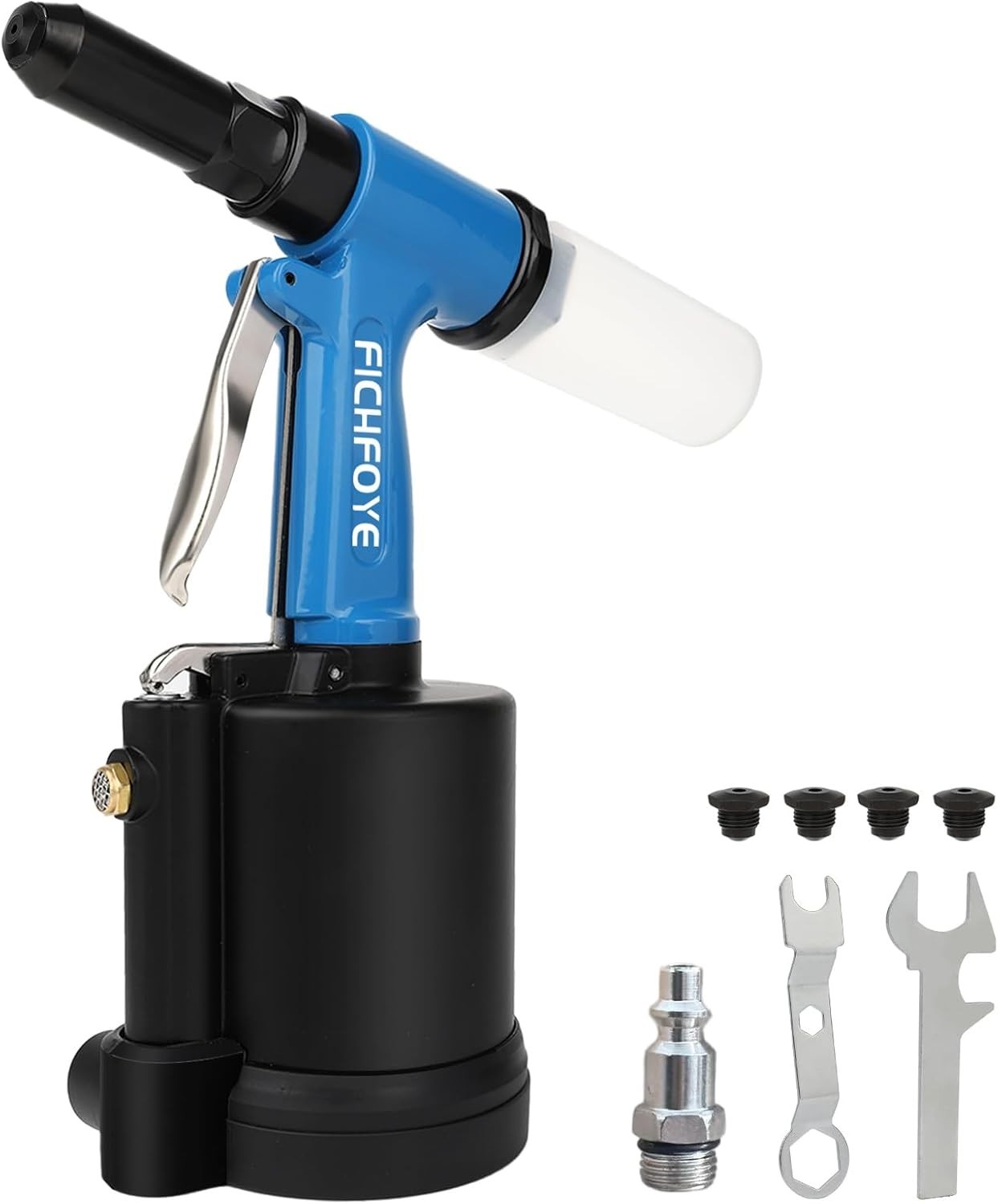 Heavy Duty Pneumatic Rivet Gun, 3500 lbf Rivet Gun Set- 3/32", 1/8", 5/32", 3/16