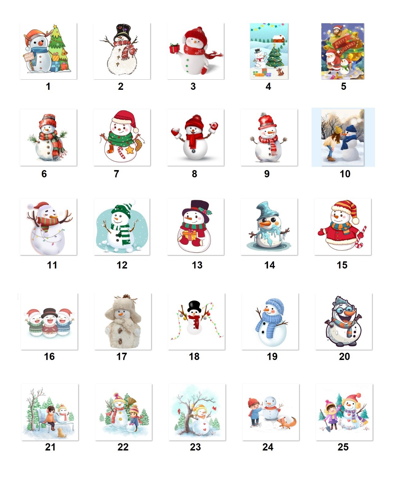 Personalized Address Labels Christmas Winter Snowman (FA 39)
