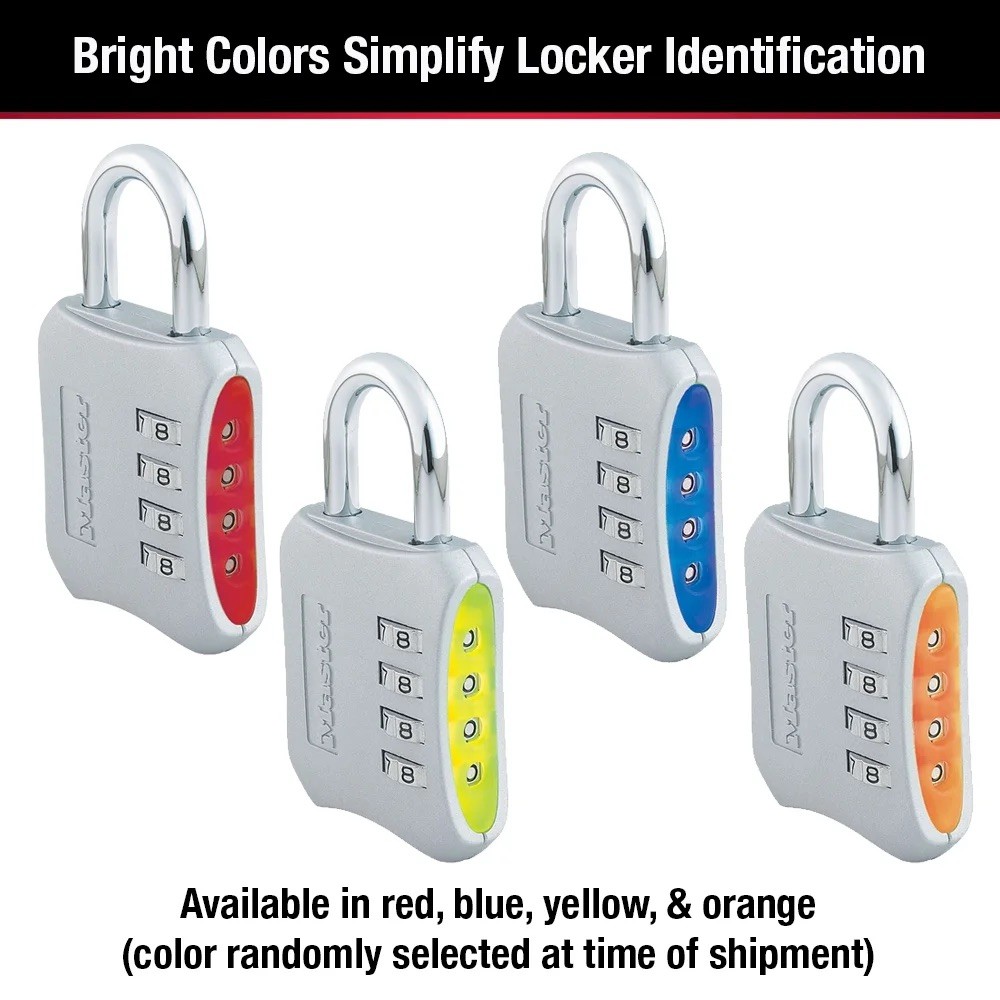 Master Lock Resettable Combination Locker Lock for Gym and School 653D
