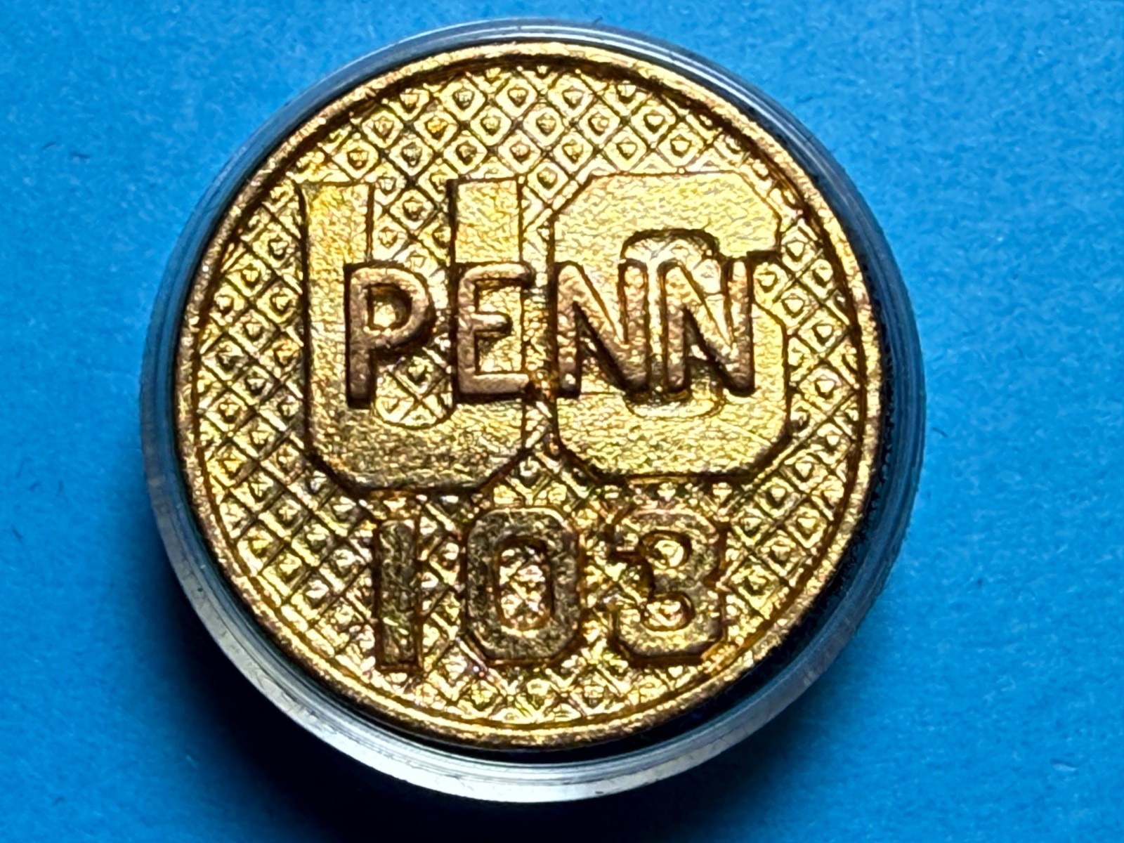 CIRCA 1926-1937, U.S. PENNSYLVANIA, 103rd REGIMENT, COLLAR DISK, TYPE II