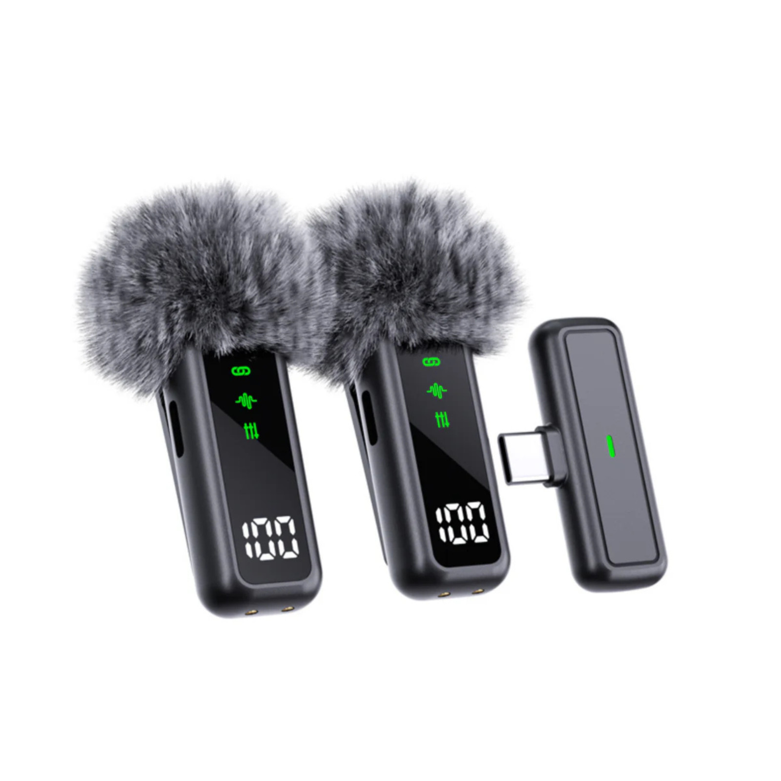 Voltky AI intelligent noise reduction wireless microphone USB C and lightning