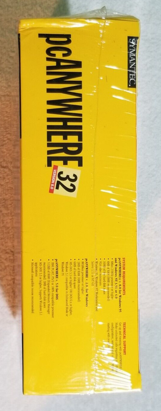 Symantec PC Anywhere 32 Version 8.0: Vintage Windows 95/98 NT 3.1 DOS Software