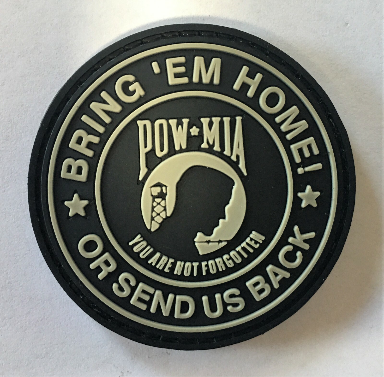 POW MIA Bring 'Em Home PVC Patch (SEAL MARSOC Special Forces Topgun F-35) 237