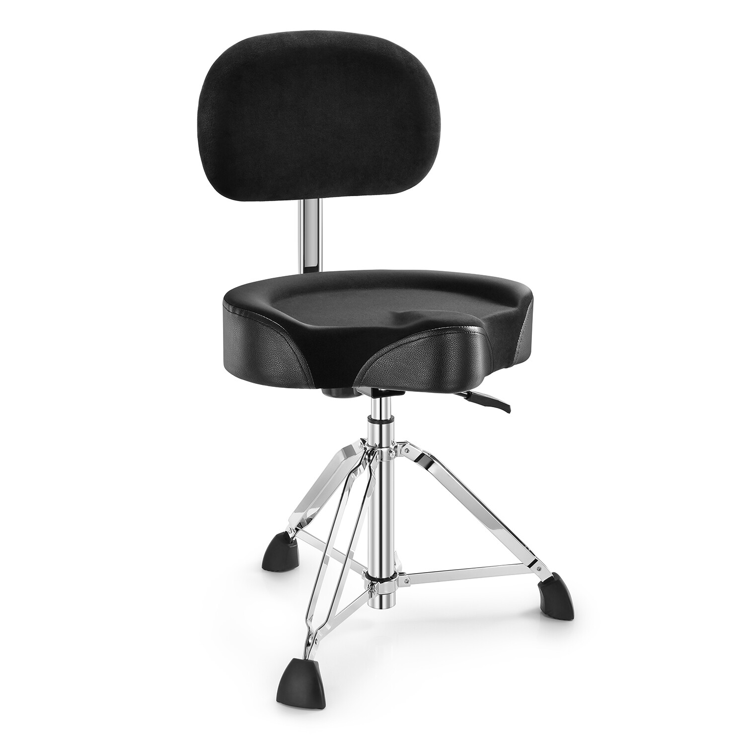 Donner DHT-250 Hydraulic Drum Throne With Backrest Motorcycle Style Stool Seat