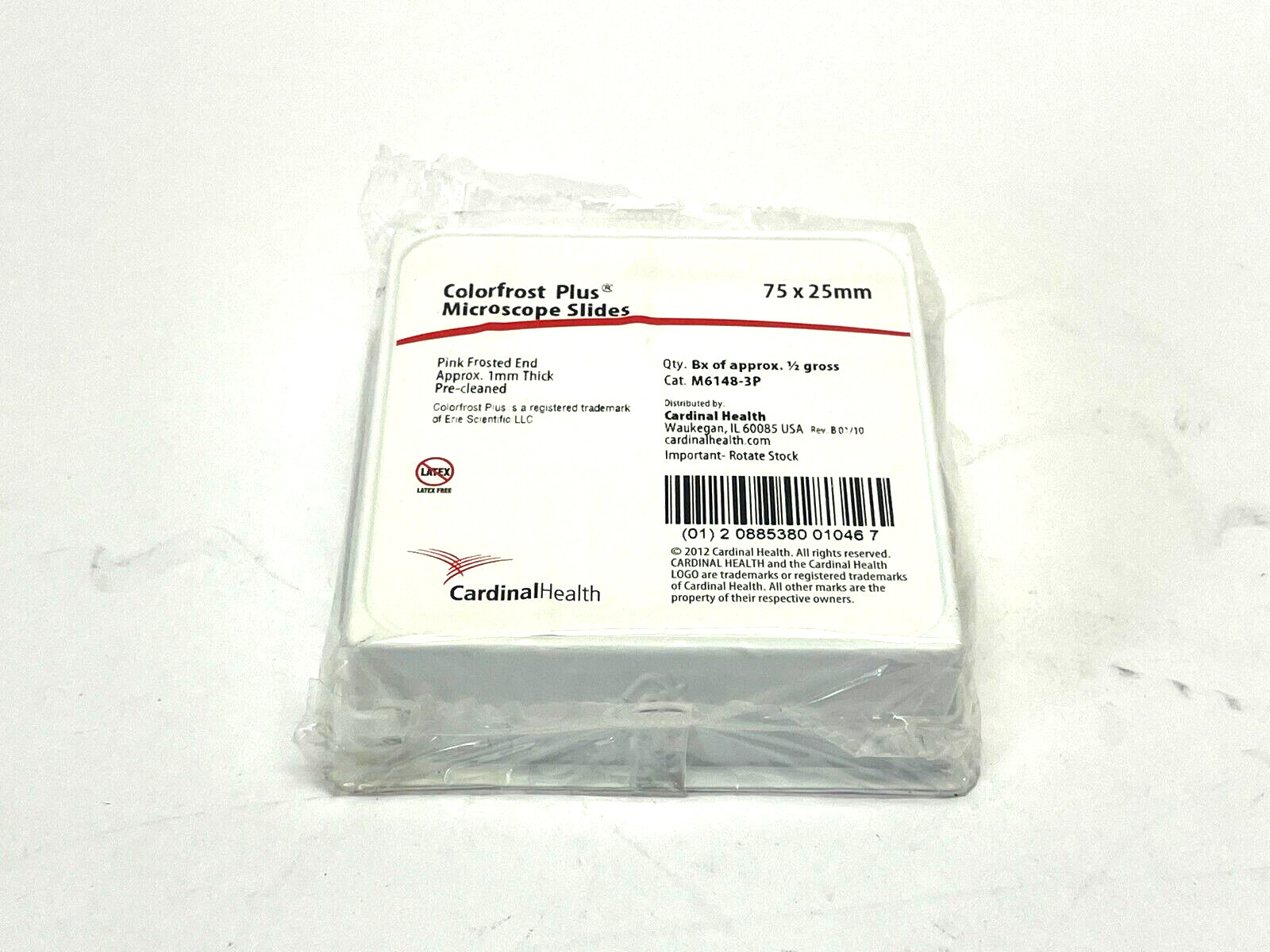 Cardinal Health M6148-3P Microscope Slides 1/2 Gross
