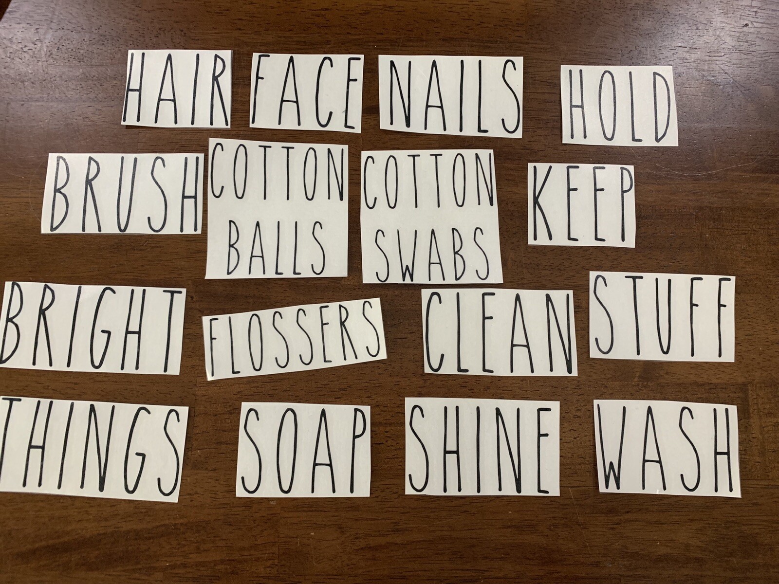 Set Of Vinyl Decals For Bathroom Farmhouse LL