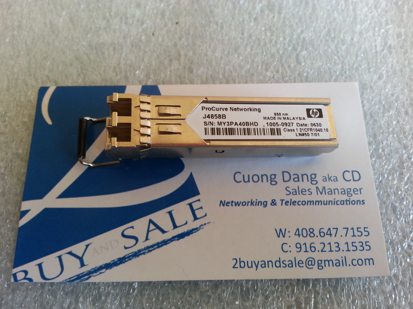 HP J4858B ProCurve Gigabit-SX Transceiver 850nm 1005-0927 GENUINE