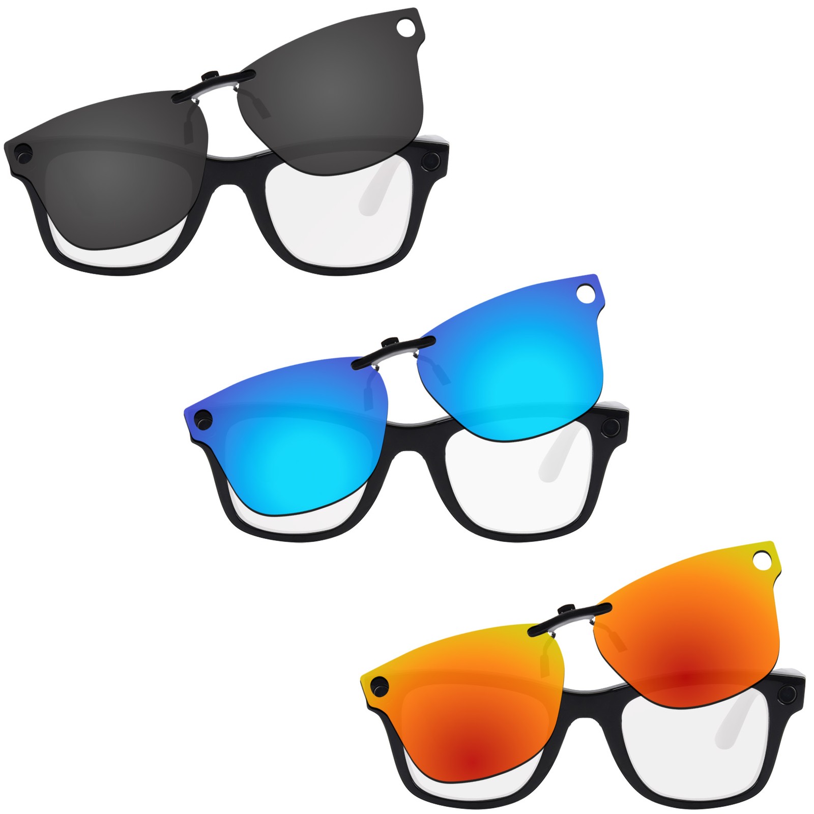 Polarized Clip on glasses for Ray-Ban Meta Wayfarer RW4006 Gen 2 RW4012 50mm-22