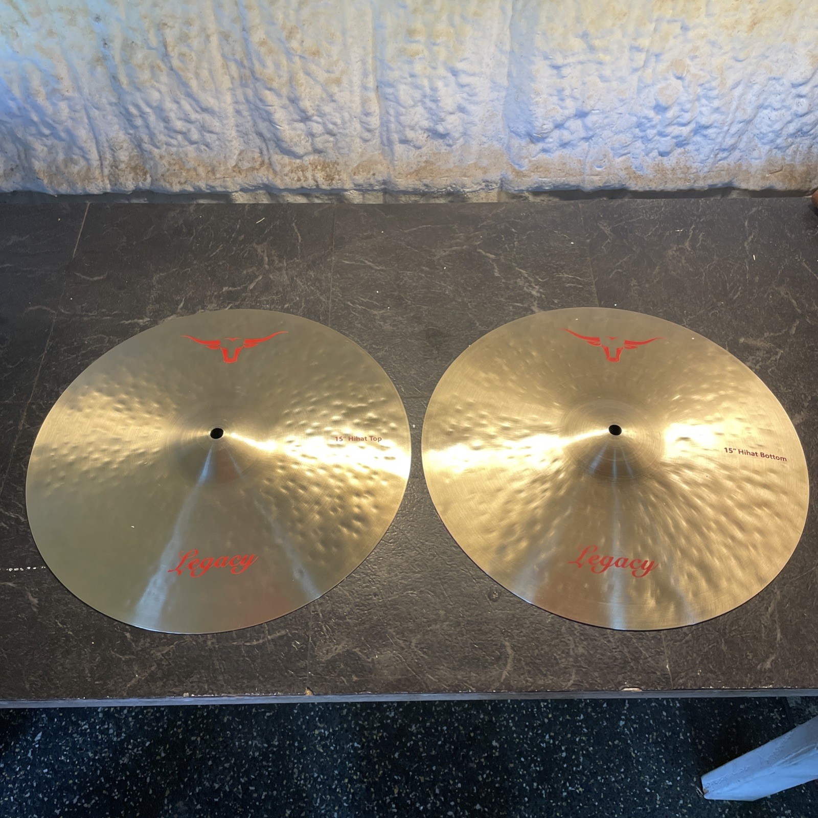 WILD BULL Legacy  Series Hand Forged & Hammered 15" hi hat set