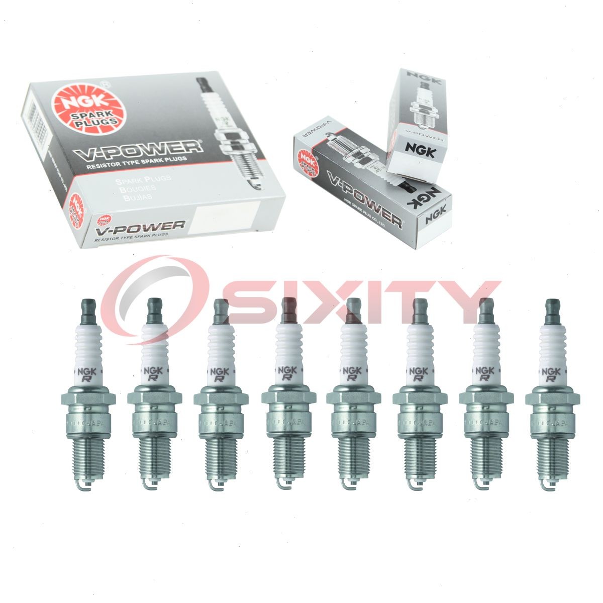 8 pc NGK 3432 BPR4EY V-Power Spark Plugs for W14EXR-U11 W14EXR-U W14EX-U11 lr