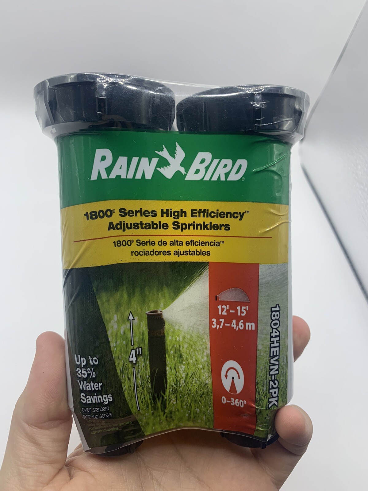 2-PK Rain Bird 1804HEVN 360° Pattern 12'-15' 1800 Series Sprinkler Heads Z1