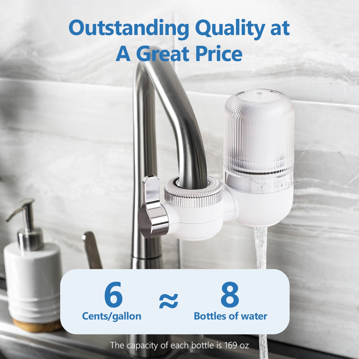 Water Filter for Sink Water Saving Sturdy Replacement for Bathroom Household