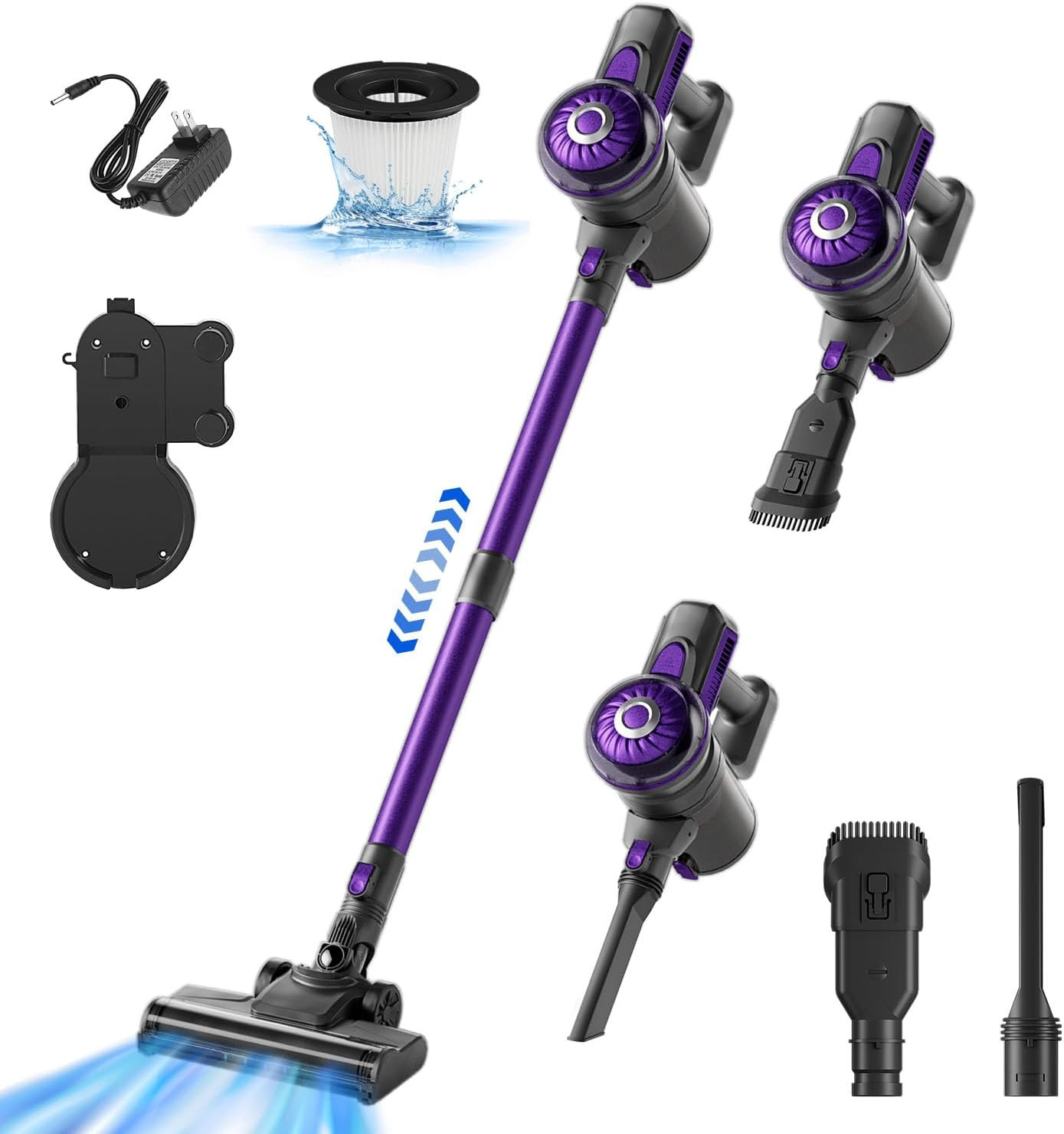 Cordless Vacuum Cleaner, Lightweight 2-In-1 Stick & Handheld Vacuum for Apartmen
