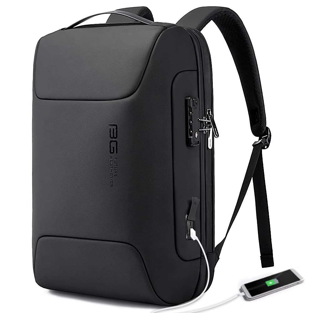 BANGE Anti Theft Business Backpack Fits 15.6 Inch Standard, Black
