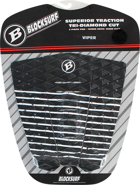 BLOCK SURF VIPER TAILPAD BLK/WHITE