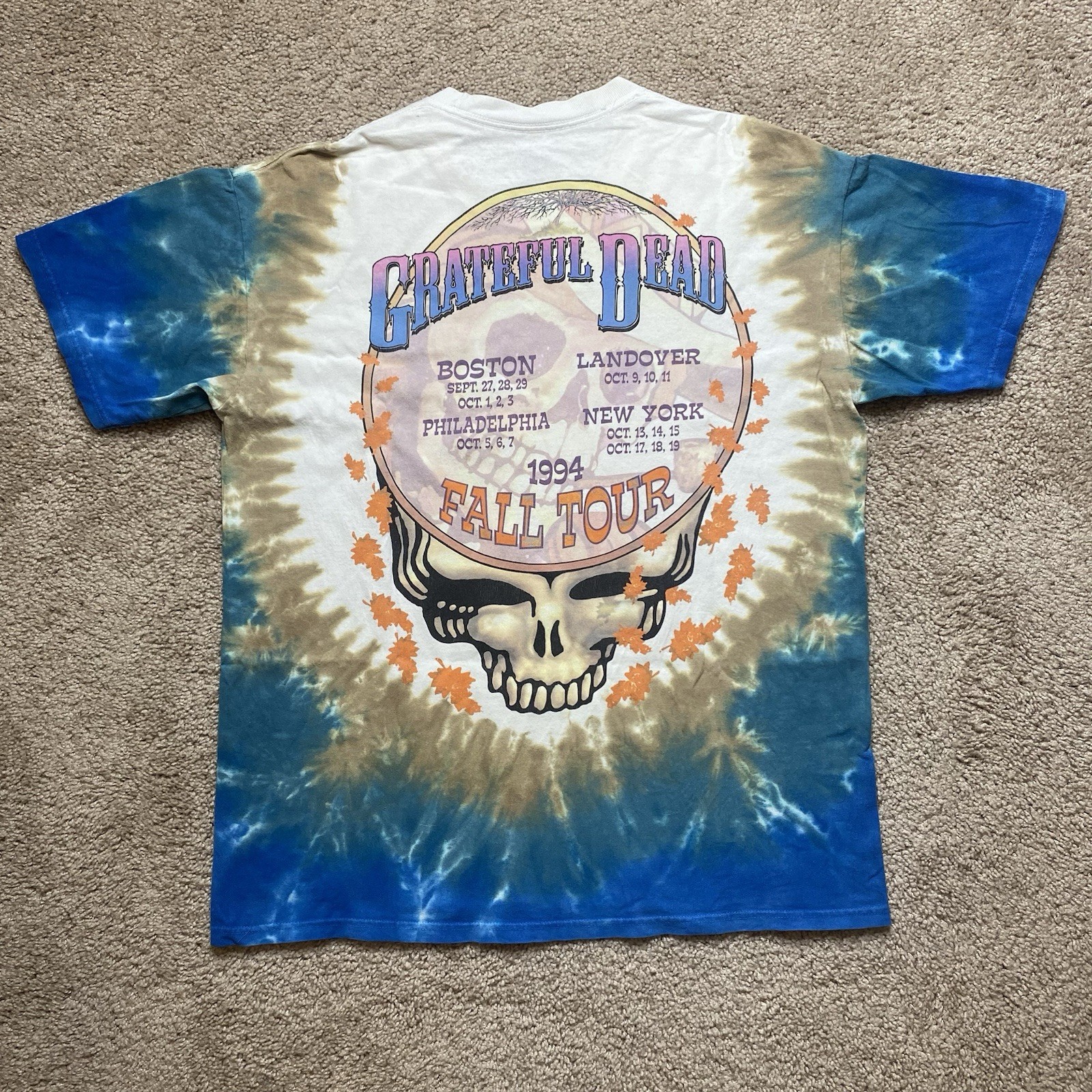 Grateful Dead 1994 Fall Tour Short Sleeve Shirt Reprint Size Large (2000)