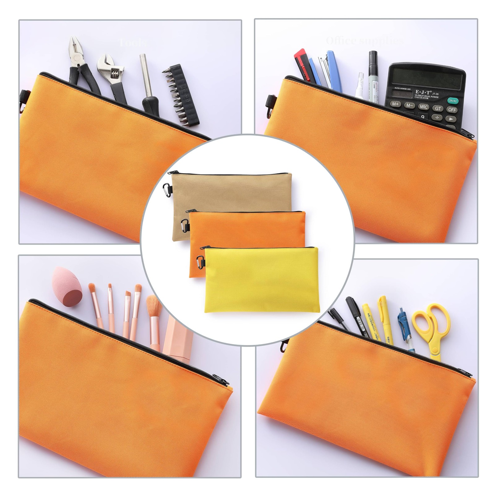 VRUIFA 3PCS Tool Pouches with Zipper