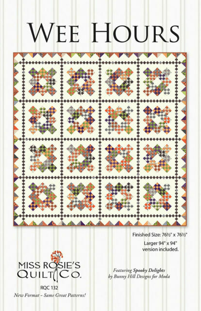 Quilt Pattern WEE HOURS Moda MISS ROSIE'S Fat Eighths Friendly HALLOWEEN