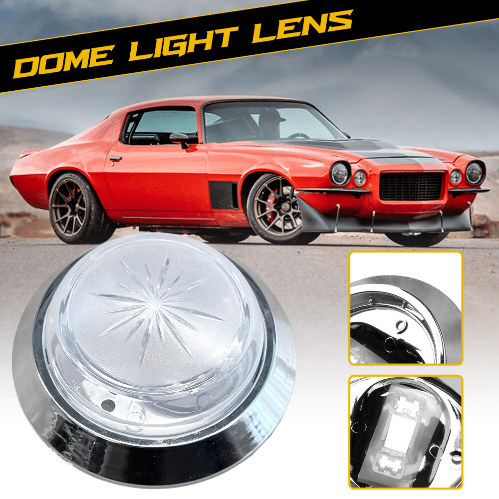Round Dome Light Base & Lens For 1970-81 Pontiac Firebird Chevrolet Camaro Nova