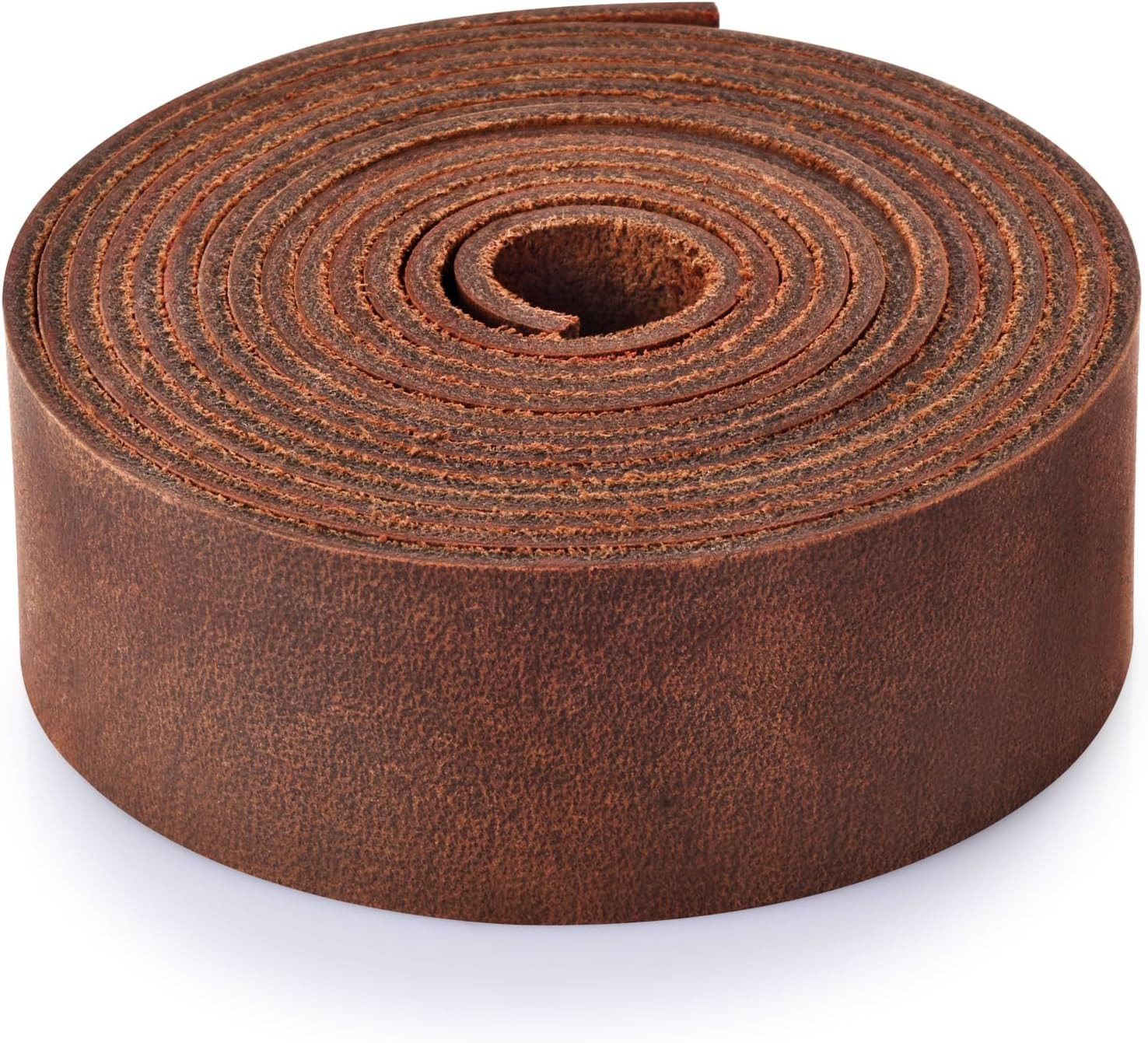 Leather Strap 1 Inches Wide Flat Leather Straps for Crafts, Full Grain Oil Tan L