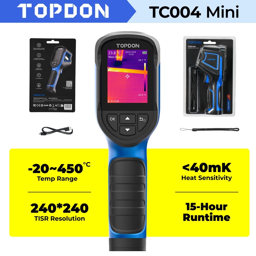 Higher Resolution 128*128 IR Infrared Thermal Imaging Camera 2.4" LCD Screen