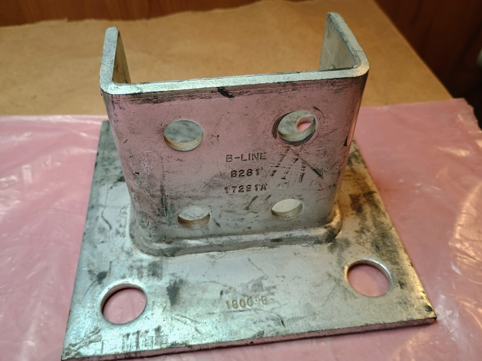 Eaton B-Line B281 Square Post Base Zinc Plated - Fast Ship