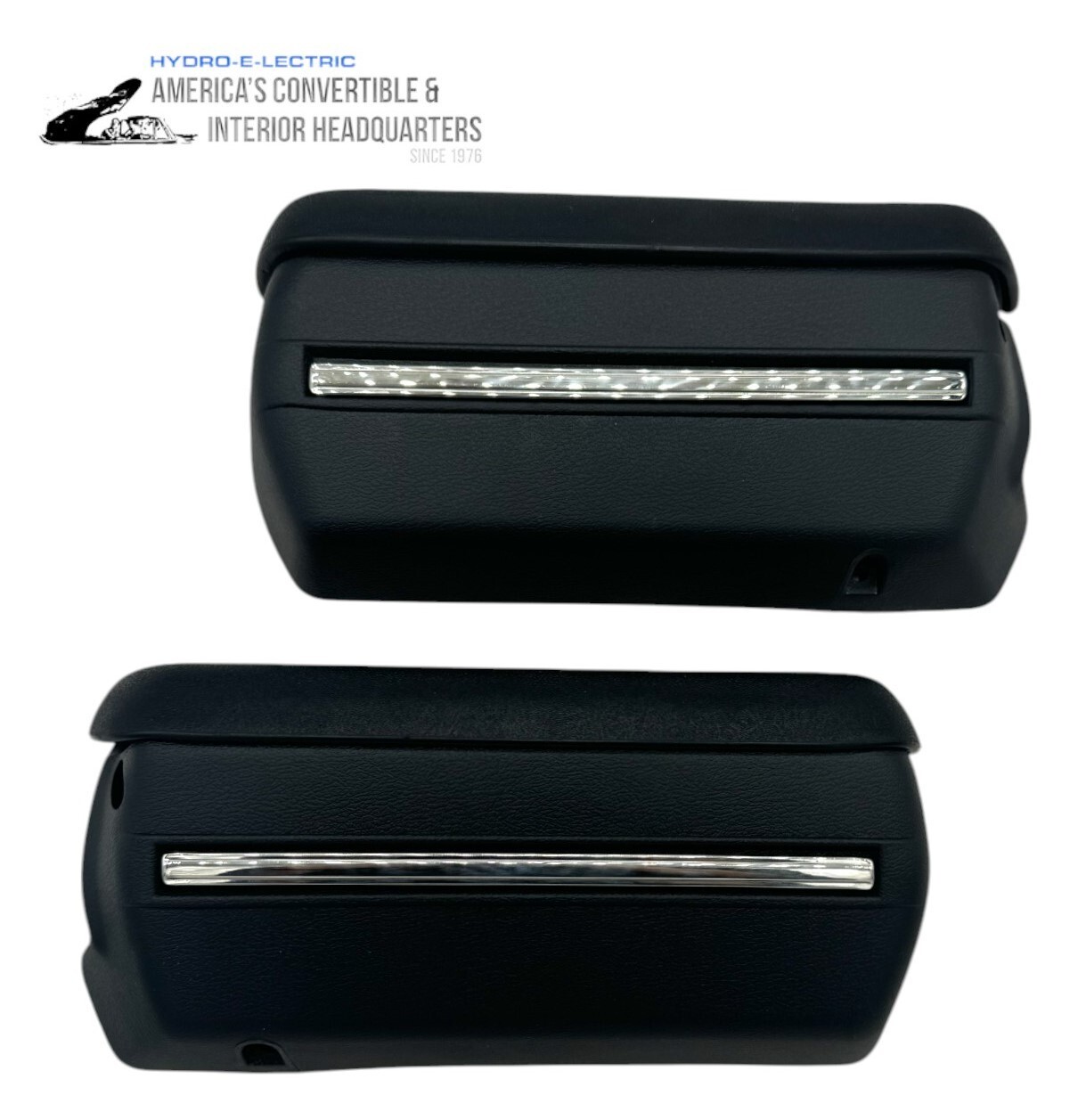 NEW 1968-1972 Chevelle & Malibu Front Door Arm Rest Base, Pad & Trim Set - Black