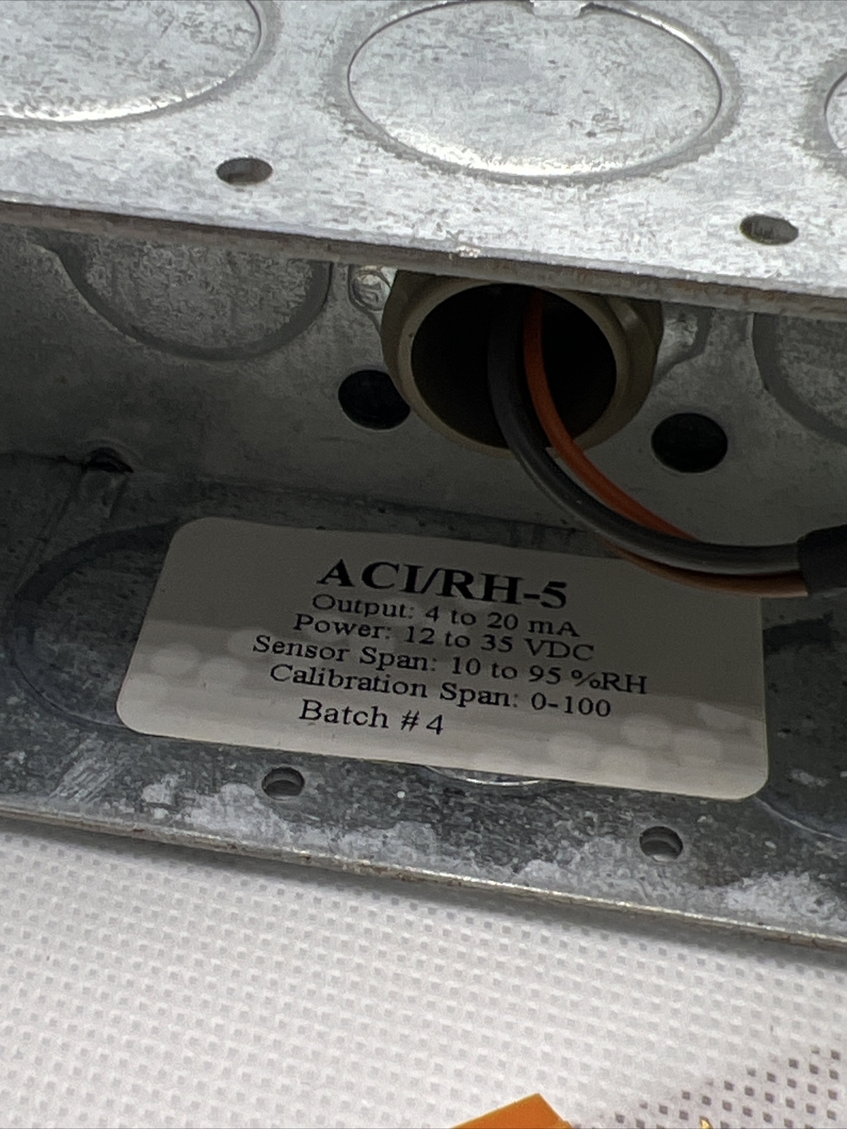ACI/RH5 Humidity, Sensor Duct