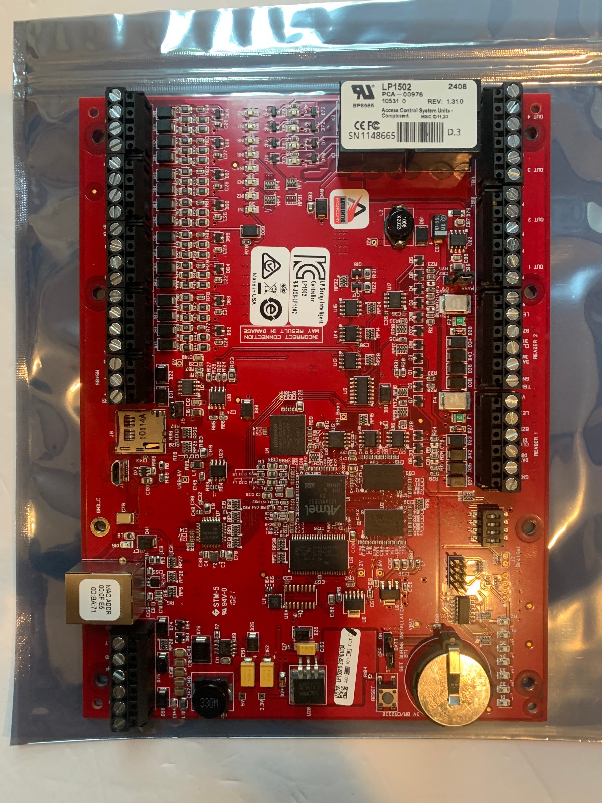 Avigilon Mercury Security LP1502 Intelligent Card Controller Board LP-1502---