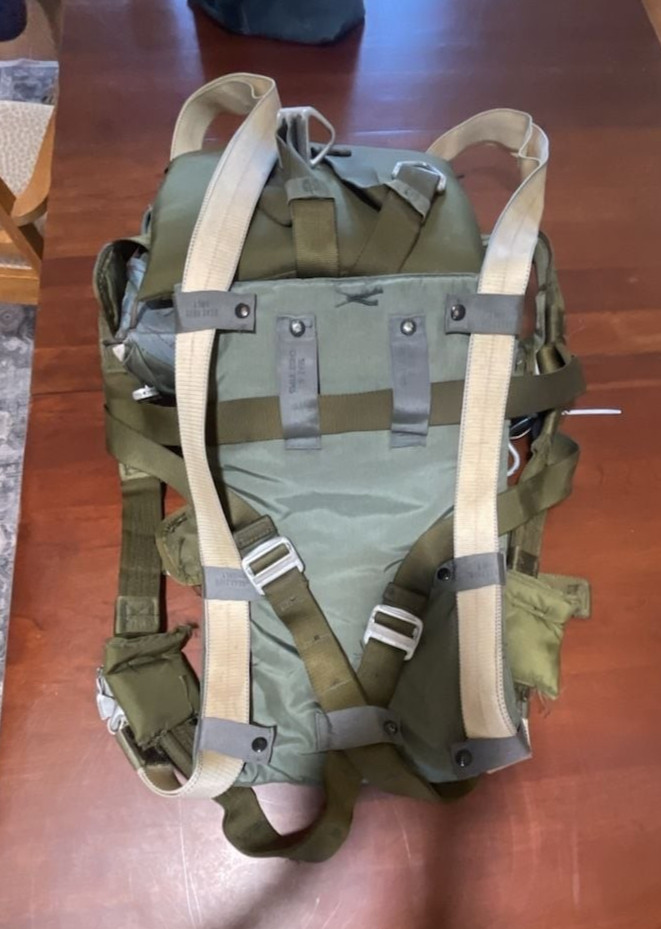 Vintage 1985 US Air Force NB-8 Parachute Harness and Pack Assembly
