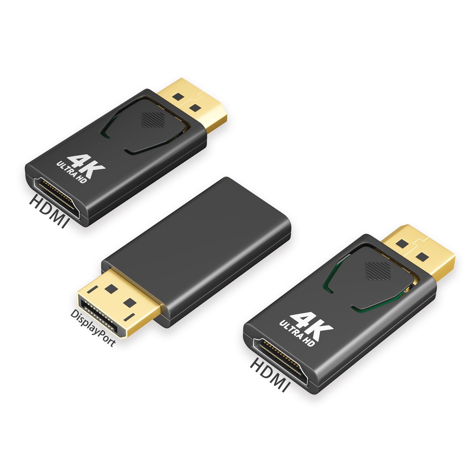 Mbiydeg DisplayPort to HDMI Adapter 4K 30Hz, 3-Pack Uni-Directional DP back