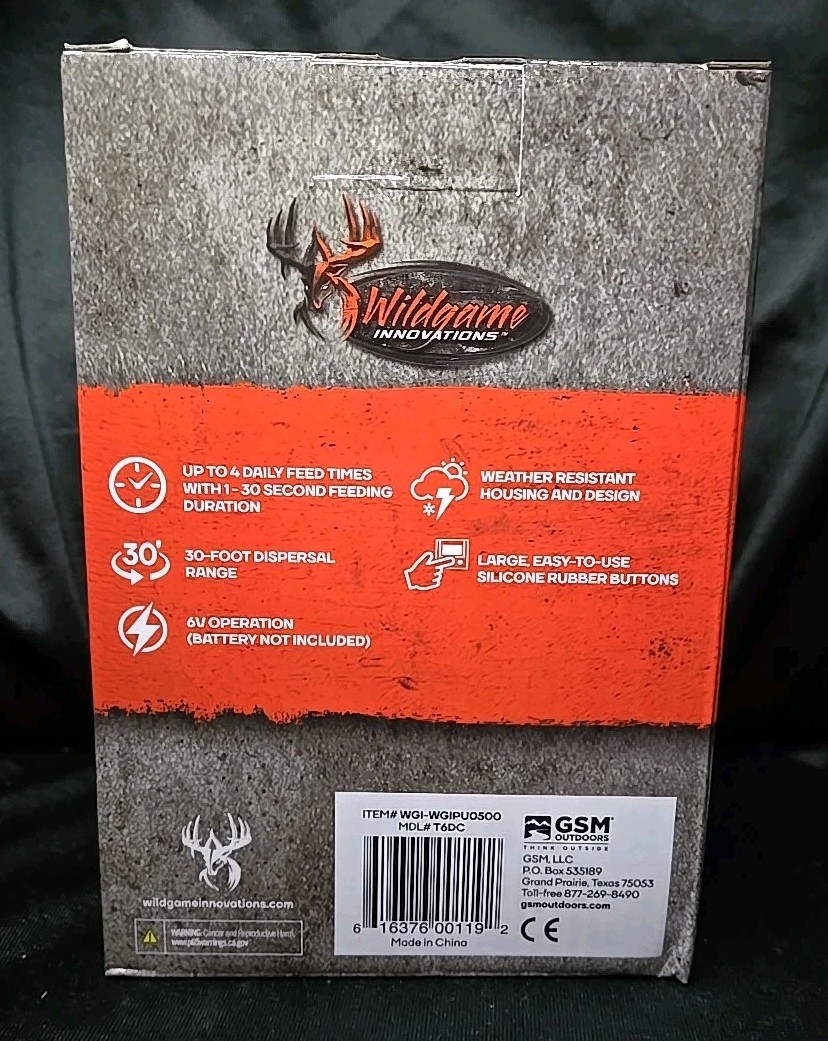 Wildgame Innovations 6V Game Feeder Kit Digital Power Control Unit Black
