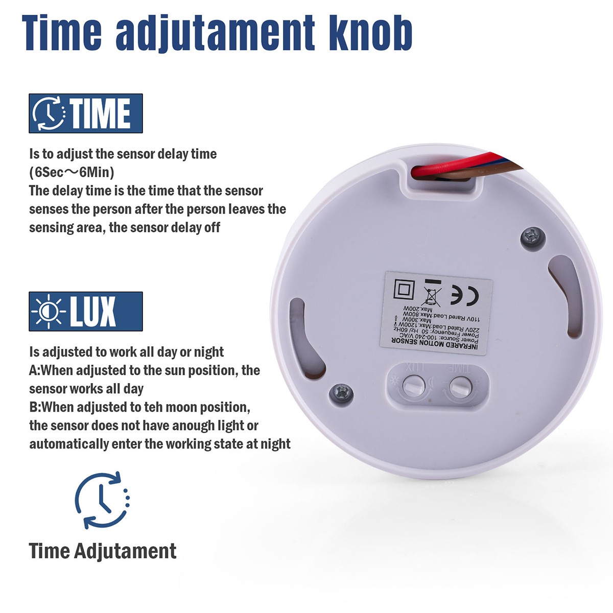 Surface Mount PIR Ceiling Occupancy Motion Sensor Detector Light Switch 360°