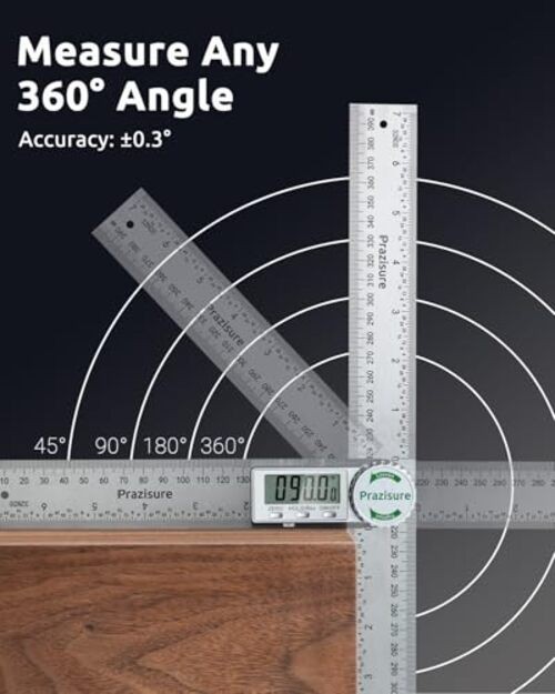 Digital Angle Finder Protractor, 7inch Professional Angle Measuring Aluminum