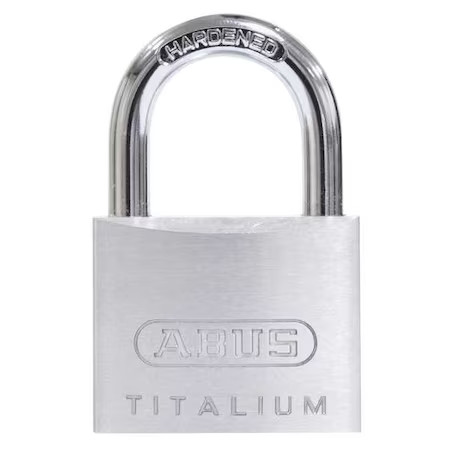 Abus 64Ti/40 Kd Padlock, Keyed Different, Standard Shackle, Square Aluminum