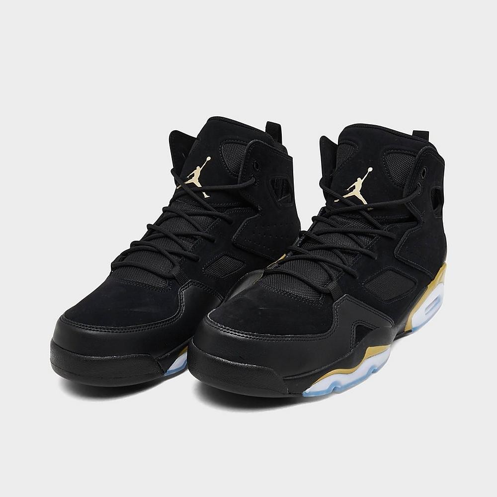 NIB Men Nike Jordan Flight Club 91 Black Metallic Gold DC7329 007