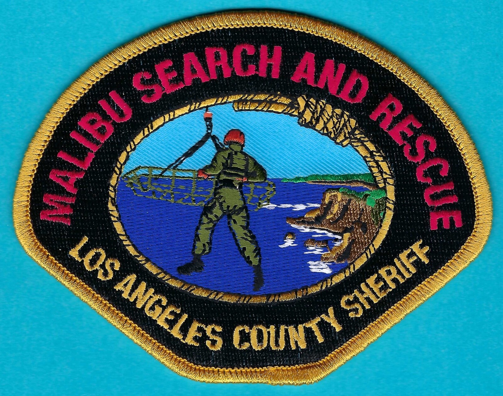 MALIBU CALIFORNIA SEARCH AND RESCUE TEAM SHOULDER PATCH