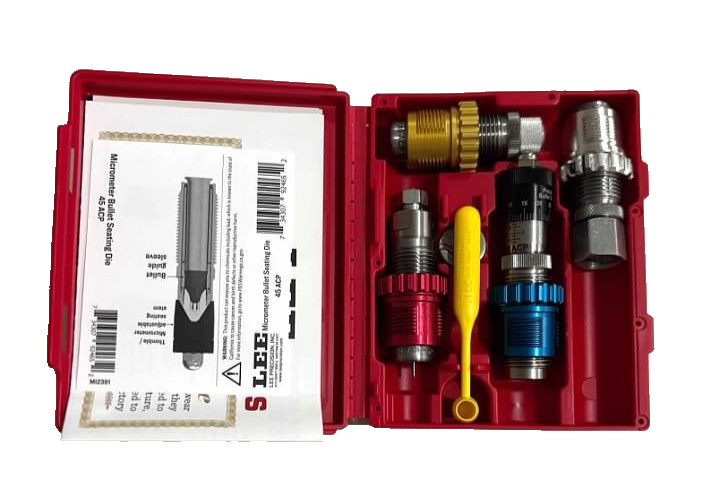 LEE 91940 45 ACP Breech Lock Carbide Micrometer 4-Die Set (Ships Insured)