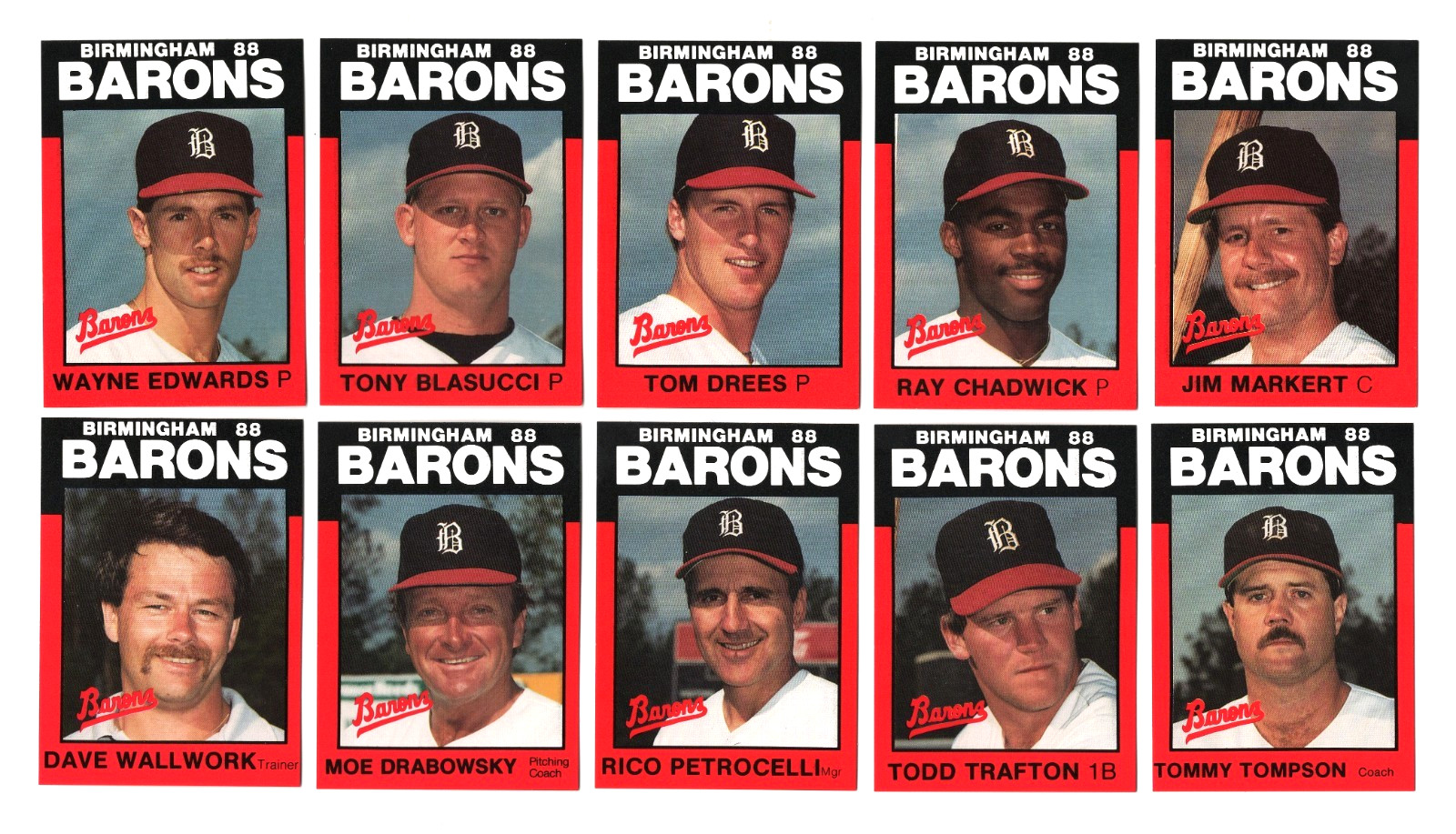 1988 Birmingham Barons Minor League Baseball Team Set  #TS522