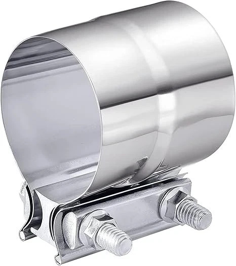 4-5" Stainless Steel Exhaust Clamp - Lap Joint Coupler Sleeve Band for Exhaus...