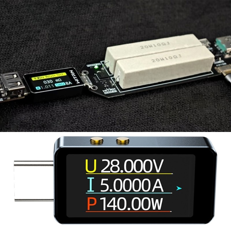 DC4-28V Type C Power Detectors for Phone and Computer with Real Time Data