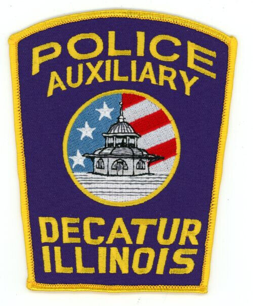 ILLINOIS IL DECATUR POLICE AUXILIARY NICE SHOULDER PATCH SHERIFF