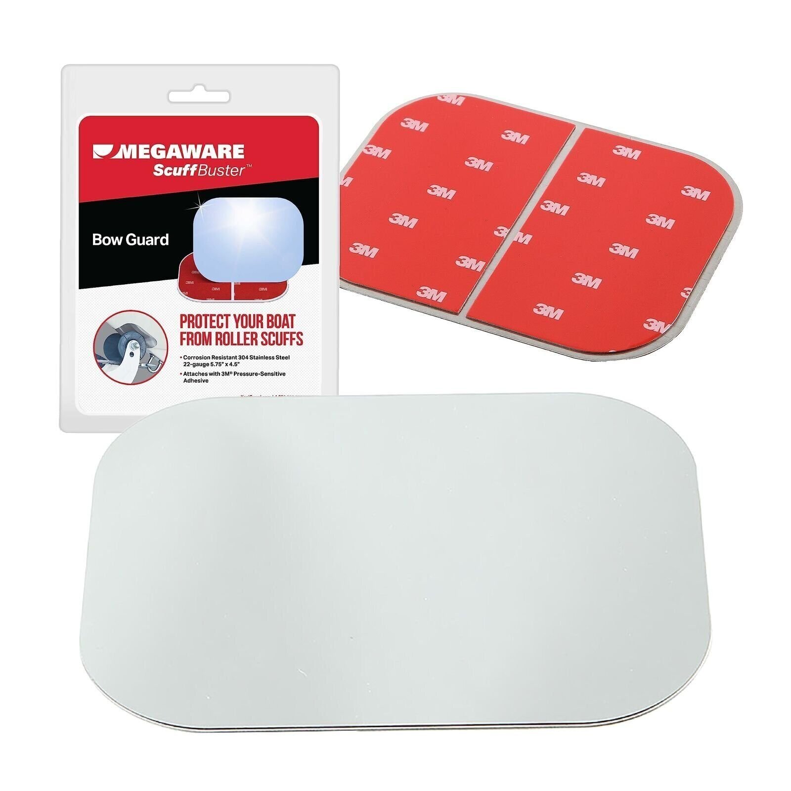 Megaware ScuffBuster Standard - 5.75" x 4.5" - Solid Bowguard - 22G - Sta