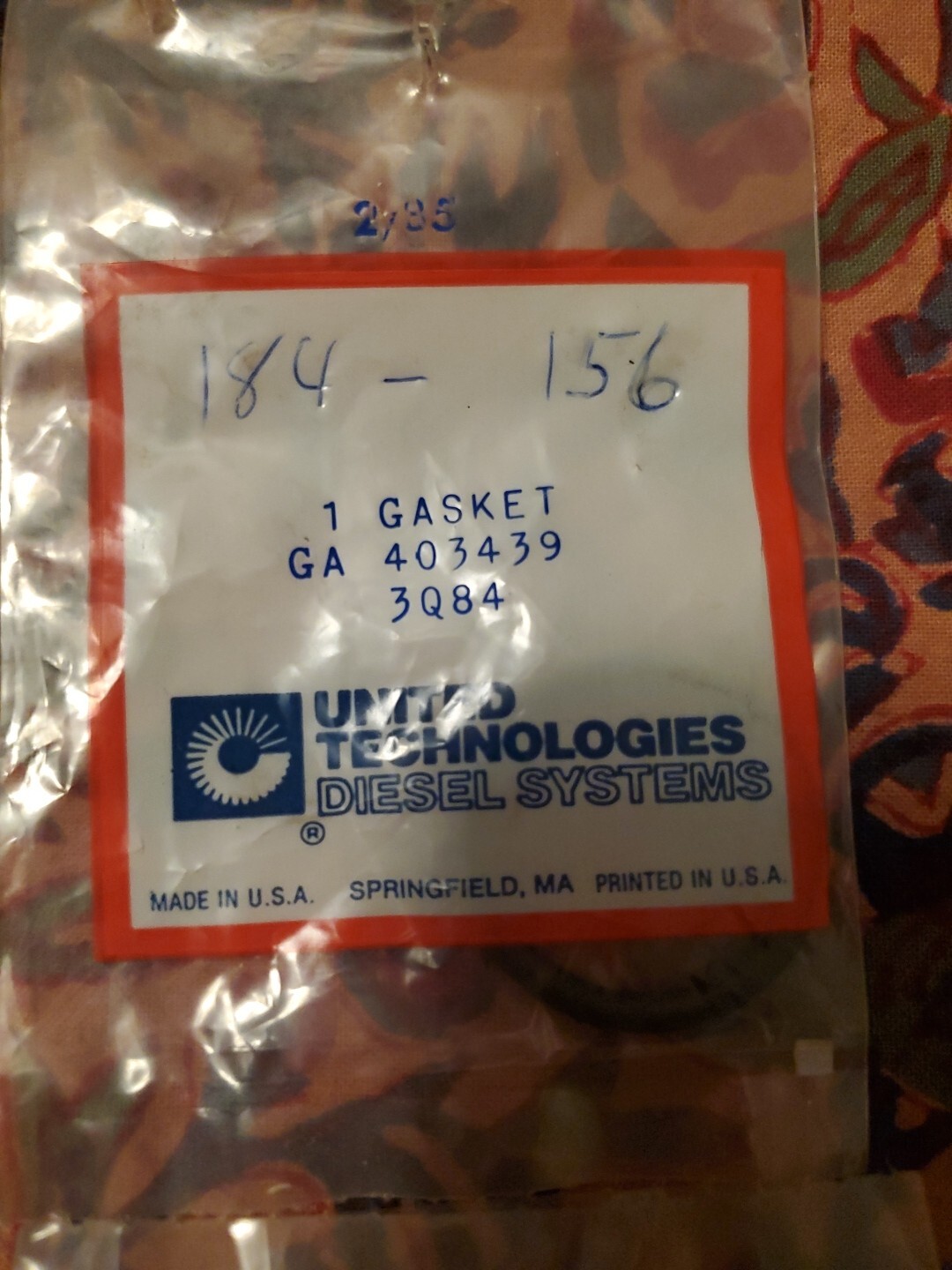 United Technologies Diesel Systems O Ring GA 403439 4 Total In Original Package