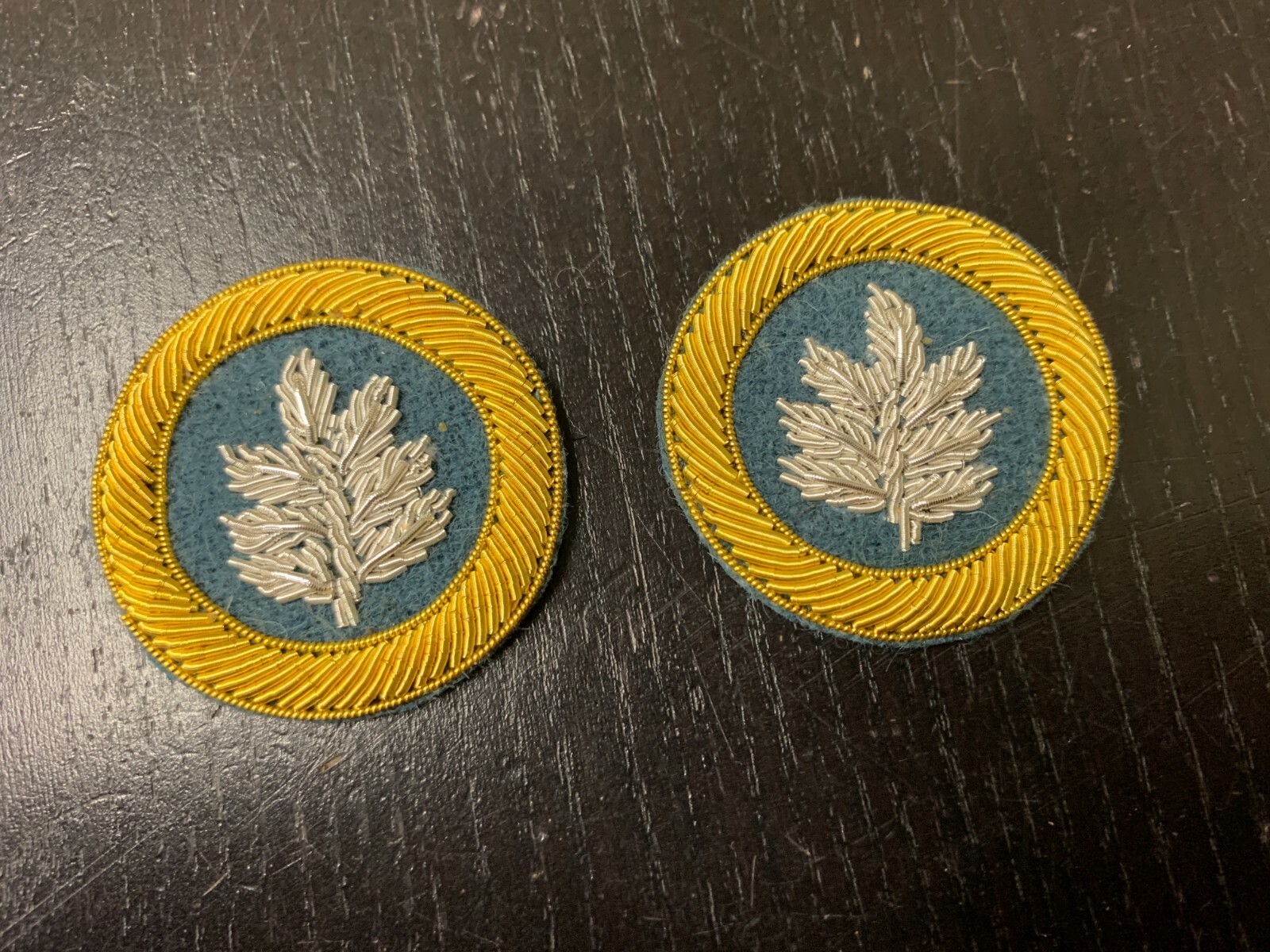 Civil War U.S. Infantry Officer (Blue) Lt. Colonel Subdued Insignia, NEW Pair
